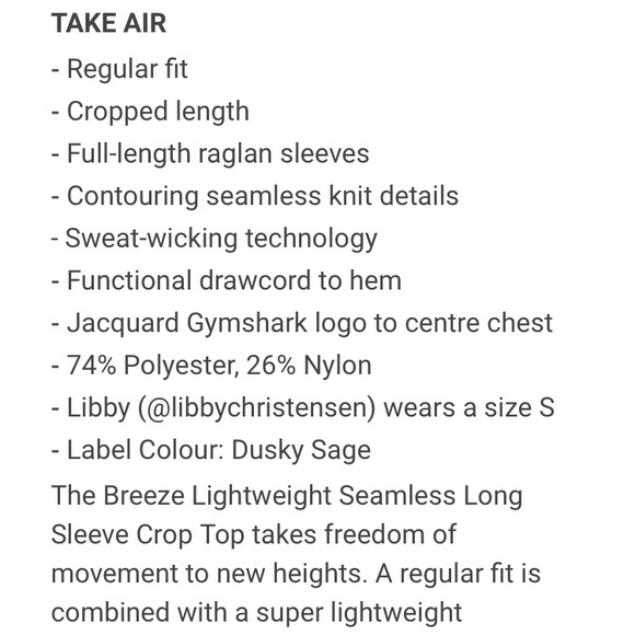 2/70$ Gymshark lightweight top XS - Picture 13 of 14